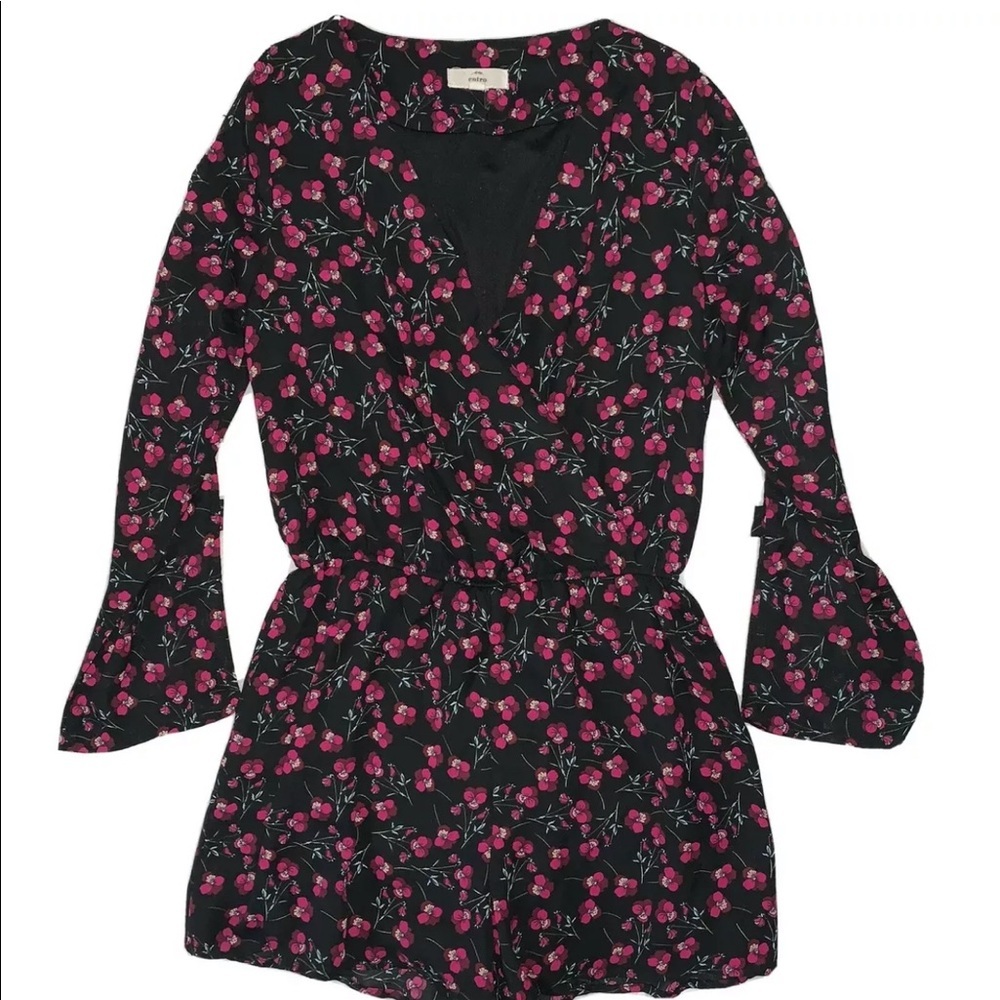 Entro | Cherry Blossom Floral Romper Shorts
